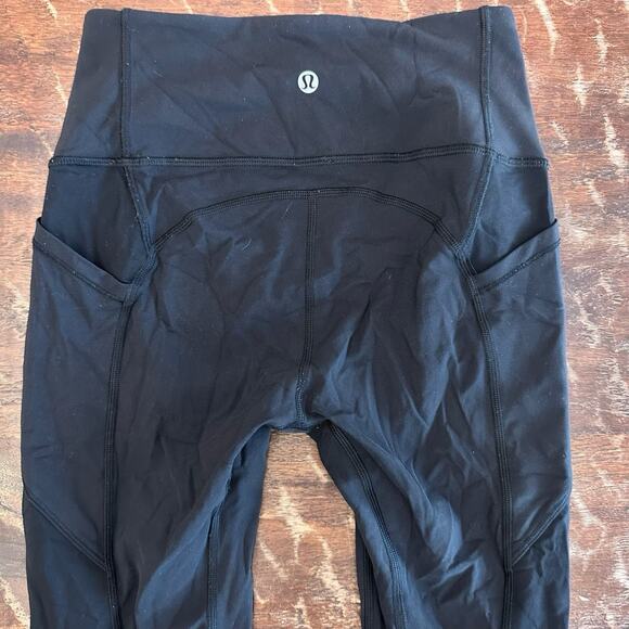 Lululemon Invigorate High Rise Tight Pants Black Size 4 Luxtreme Pockets Run - Picture 3 of 6